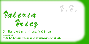 valeria hricz business card
