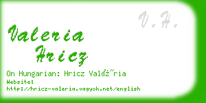 valeria hricz business card